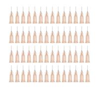 sourcing map Lot de 100 aiguilles industrielles à pointe émoussée 26 g de 6,35 mm de long avec connecteur d'interface à vis Luer Lock pour pistolet à colle liquide, 100 pièces (café clair)