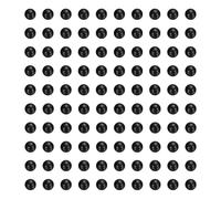 sourcing map Lot de 100 billes de roulement en plastique PP - 9 mm - Mini boule de précision G2 en polypropylène - Noir