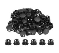 sourcing map Lot de 100 bouchons de trou en nylon et plastique - 13 mm - Bouchons de trou pour perceuse ronde - Bouchons en plastique pour meubles de cuisine - Noir