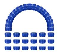 sourcing map Lot de 100 bouchons en plastique avec couvercle à visser - 30 mm - Pour bricolage, développement, imagination, intelligence, scrapbooking, cadeaux créatifs - Bleu vif