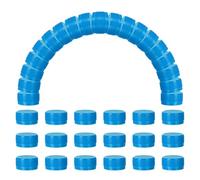 sourcing map Lot de 100 bouchons en plastique avec couvercle à visser - 30 mm - Pour bricolage, développement, imagination, intelligence, scrapbooking, cadeaux créatifs - Bleu ciel