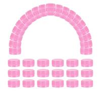 sourcing map Lot de 100 bouchons en plastique avec couvercle à visser pour bricolage, développement, imagination, intelligence, scrapbooking, cadeaux créatifs, rose