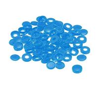 sourcing map Lot de 100 cache-vis à charnière de 5 mm en plastique pour vis M3 M4 M5, bleu