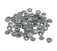 sourcing map Lot de 100 cache-vis à charnière de 5 mm en plastique pour vis M3, M4, M5, gris