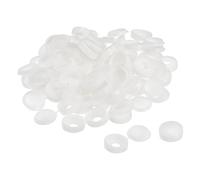 sourcing map Lot de 100 cache-vis à charnière de 6 mm en plastique pour vis M4, M5, M6, blanc