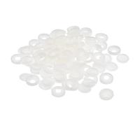 sourcing map Lot de 100 cache-vis à charnière en plastique de 5 mm pour vis M3, M4, M5, blanc chaud