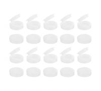 sourcing map Lot de 100 capuchons à vis, 4,5 mm, cache-vis à charnière en PVC pour couvrir les têtes de vis (blanc)