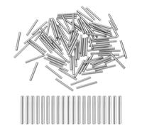 sourcing map Lot de 100 chevilles cylindriques en acier de 1,5 mm x 14 mm - Tolérance de +/- 0,02 mm - Argenté