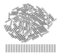 sourcing map Lot de 100 chevilles cylindriques en acier de 2,5 mm x 12 mm pour support d'étagère, éléments de fixation en métal, chevilles d'étagère en métal, tolérance de +/-0,02 mm, ton argenté