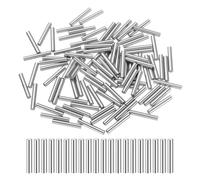sourcing map Lot de 100 chevilles cylindriques en acier de 2,5 mm x 20 mm - Tolérance de +/- 0,02 mm - Argenté