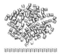 sourcing map Lot de 100 chevilles cylindriques en acier de 2,5 mm x 5 mm pour support d'étagère, éléments de fixation en métal, chevilles d'étagère en métal, tolérance de +/-0,02 mm, ton argenté
