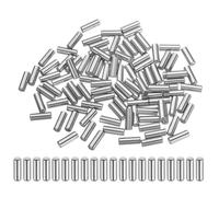 sourcing map Lot de 100 chevilles cylindriques en acier de 3 mm x 11 mm pour roulement d'étagère, tige de fixation, chevilles d'étagère en métal, tolérance de +/-0,02 mm, ton argenté