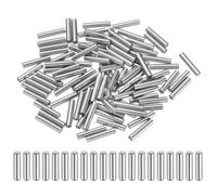 sourcing map Lot de 100 chevilles cylindriques en acier de 3 mm x 15 mm pour roulement d'étagère, tige de fixation, chevilles d'étagère en métal, tolérance de +/-0,02 mm, ton argenté