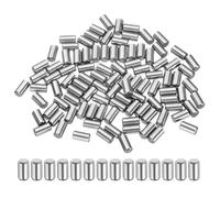 sourcing map Lot de 100 chevilles cylindriques en acier de 3 mm x 7 mm pour roulement d'étagère, tige de fixation, chevilles d'étagère en métal, tolérance de +/-0,02 mm, ton argenté