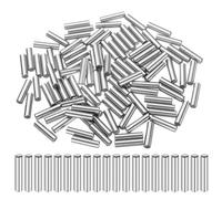 sourcing map Lot de 100 chevilles cylindriques en acier de 4 mm x 20 mm pour support d'étagère, éléments de fixation en métal, chevilles d'étagère en métal, tolérance de +/-0,02 mm de diamètre