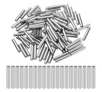 sourcing map Lot de 100 chevilles cylindriques en acier de 4 mm x 22 mm pour roulement d'étagère, tige de fixation, chevilles d'étagère en métal, tolérance de +/-0,02 mm, ton argenté