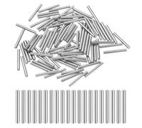 sourcing map Lot de 100 chevilles cylindriques en acier pour roulement d'étagère, 2 mm x 19 mm, tolérance de +/-0,02 mm, argenté