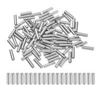 sourcing map Lot de 100 chevilles cylindriques en acier pour roulement d'étagère, 3 mm x 14 mm, tolérance de +/-0,02 mm, argenté