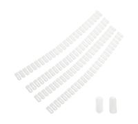 sourcing map Lot de 100 chevilles de charnière en plastique pour charnières de porte d'armoire, connexions de meubles, 0,5 x 1,2 cm, blanc