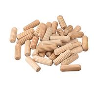 Sourcing Map Lot de 100 Chevilles en Bois 8 x 25 mm - Chevilles Dures Séchées au Four pour Travail du Bois, Étagères