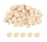 sourcing map Lot de 100 chevilles en bois à tête plate de 1,6 cm pour trous de vis en bois pour meubles, armoires, projets de bricolage