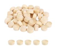 sourcing map Lot de 100 chevilles en bois à tête plate de 48,3 cm pour trous de vis en bois pour meubles, armoires, projets de bricolage
