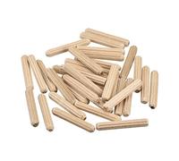 sourcing map Lot de 100 chevilles en bois dur séchées au four pour le travail du bois, les étagères et les meubles 4 x 25 mm