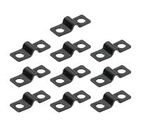 sourcing map Lot de 100 colliers de serrage en forme de U, 4 mm, 2 trous, support de connecteur robuste pour conduits, câbles et cordons métalliques, noir