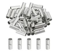 sourcing map Lot de 100 connecteurs bout à bout non isolés 12-10 AWG en cuivre étamé BN5.5 pour bornes à sertir de fil électrique