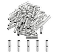 sourcing map Lot de 100 connecteurs bout à bout non isolés 22-16 AWG en cuivre étamé BN1.25 pour bornes à sertir de fil électrique