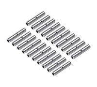 sourcing map Lot de 100 connecteurs bout à bout non isolés 22-18 AWG BN0.75 pour bornes de virole à sertir de fil électrique