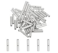 sourcing map Lot de 100 connecteurs bout à bout non isolés 26-22 AWG en cuivre étamé BN0,5 pour bornes à sertir de fils électriques