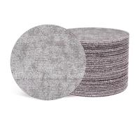 sourcing map Lot de 100 disques abrasifs en maille de 125 mm, grain 80, sans poussière, pour cloison sèche, crochet et boucle pour cloison sèche