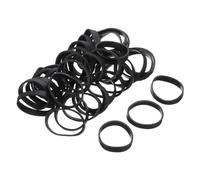 Sourcing Map Lot de 100 élastiques en caoutchouc noir 25 mm x 5 mm