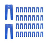 sourcing map Lot de 100 entretoises en forme de U pour carrelage en forme de fer à cheval, cales en plastique pour système de nivellement, installation murale au sol en céramique, fenêtres de niveau