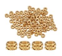 sourcing map Lot de 100 inserts filetés M2 en laiton thermofixé M2 x 2 mm, OD 3,5 mm, écrous moletés en laiton pour impression 3D, écrous filetés femelles