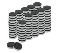 sourcing map Lot de 100 patins ronds en feutre et EVA pour protéger les sols en bois dur, les pieds de table et les pieds de chaise, 15 mm, gris + noir