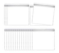 sourcing map Lot de 100 pochettes à bijoux en PVC transparent avec fermeture éclair - 12 x 12 cm