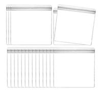 sourcing map Lot de 100 pochettes à bijoux en PVC transparent avec fermeture éclair - 13 x 13 cm