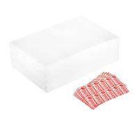 sourcing map Lot de 100 pochettes d'emballage en mousse de 20 x 30 cm - Fournitures d'emballage en mousse pour coussin - Fournitures d'emballage blanches avec 60 étiquettes fragiles pour vaisselle,