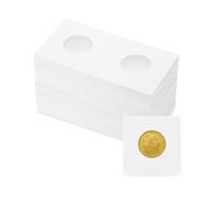 sourcing map Lot de 100 pochettes en carton pour pièces de monnaie de 23 mm - Blanc