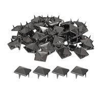 sourcing map Lot de 100 rivets pyramidaux pour vêtements, rivets carrés à 4 mâchoires de 15 mm, clous pyramides en métal noir, pour travaux manuels, punk, rock, clous pour vêtements, sacs, chaussures