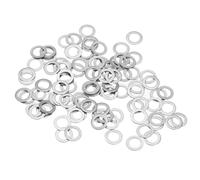 sourcing map Lot de 100 rondelles plates M5 en acier inoxydable 304, 5 x 8 x 0,5 mm ultra fines rondelle de calage pour boulons à vis, réparation électronique, automobile