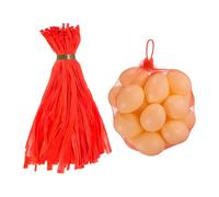 sourcing map Lot de 100 sacs réutilisables en maille de 30 cm en maille de nylon avec fermetures à boucle, sacs extensibles pour éclosion d'œufs pour stockage de fruits et légumes, rouge