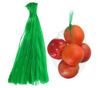 sourcing map Lot de 100 sacs réutilisables en maille de 40 cm pour éclosion d'œufs - Lavables et respirants - Filet de rangement en maille extensible pour fruits de mer, légumes, oignons, courses