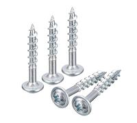 sourcing map Lot de 100 vis à bois autotaraudeuses cruciformes avec trou de poche plaqué zinc pour le travail du bois #20,3 x 2,5 cm