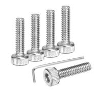 sourcing map Lot de 100 vis à tête hexagonale M2 x 8 mm en acier inoxydable 304 avec clé, filetage complet, argenté