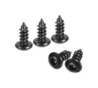 sourcing map Lot de 100 vis autotaraudeuses à six pans creux M3 x 6 mm en acier au carbone