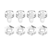 sourcing map Lot de 100 vis et écrous en acrylique transparent M4 x 6 mm PC à tête ronde avec écrous hexagonaux, boulons et écrous pour machine électronique, bricolage