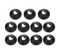 sourcing map Lot de 11 cache-tuyaux décoratifs de 12 mm en plastique PP pour plomberie, joint de tuyau de vidange d'eau, bride murale, couvercle décoratif pour tuyau, noir